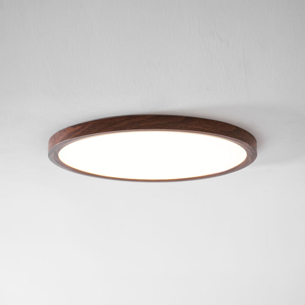 Minimalist Wood Flush Mount Ceiling Light With Slim Profile