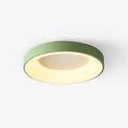Modern Wrought Iron Flush Mount Ceiling Light With Tri-Color LED Glow