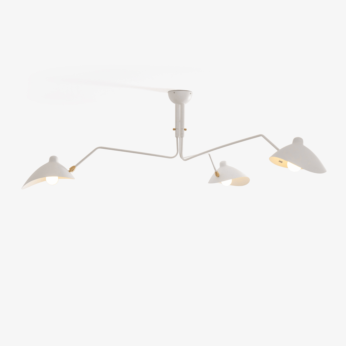 3-Arm Ceiling Light With Pivot Shades
