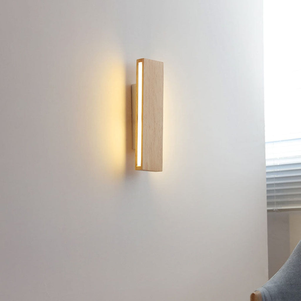 Modern Wood Wall Sconce for Living Room and Bedroom