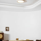 Modern Travertine Flush Mount Ceiling Light With Slim Profile