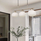 Modern Glass Pendant Light With Tri-Color LED Glow