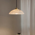 Modern Marble and Copper Pendant Light for Dining Room