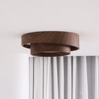Scandinavian Wood Flush Mount Ceiling Light for Living Room