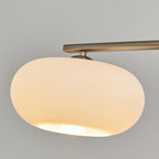 Modern Glass Pendant Light With Tri-Color LED Glow