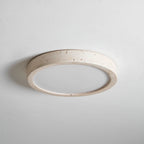 Modern Travertine Flush Mount Ceiling Light With Slim Profile