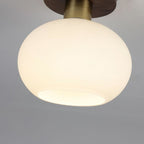 Modern Solid Wood Semi-Flush Ceiling Light for Living Room
