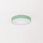 Modern Wrought Iron Flush Mount Ceiling Light With Tri-Color LED Glow
