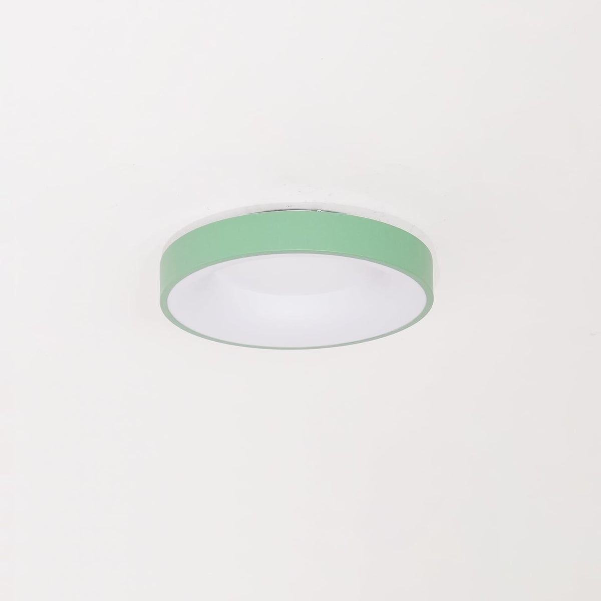 Modern Wrought Iron Flush Mount Ceiling Light With Tri-Color LED Glow