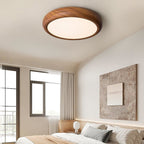 Scandinavian Wood Flush Mount Ceiling Light for Living Room