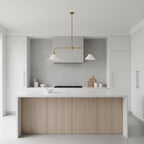 Modern Brass Pendant Light With Ceramic Shades for Dining Room