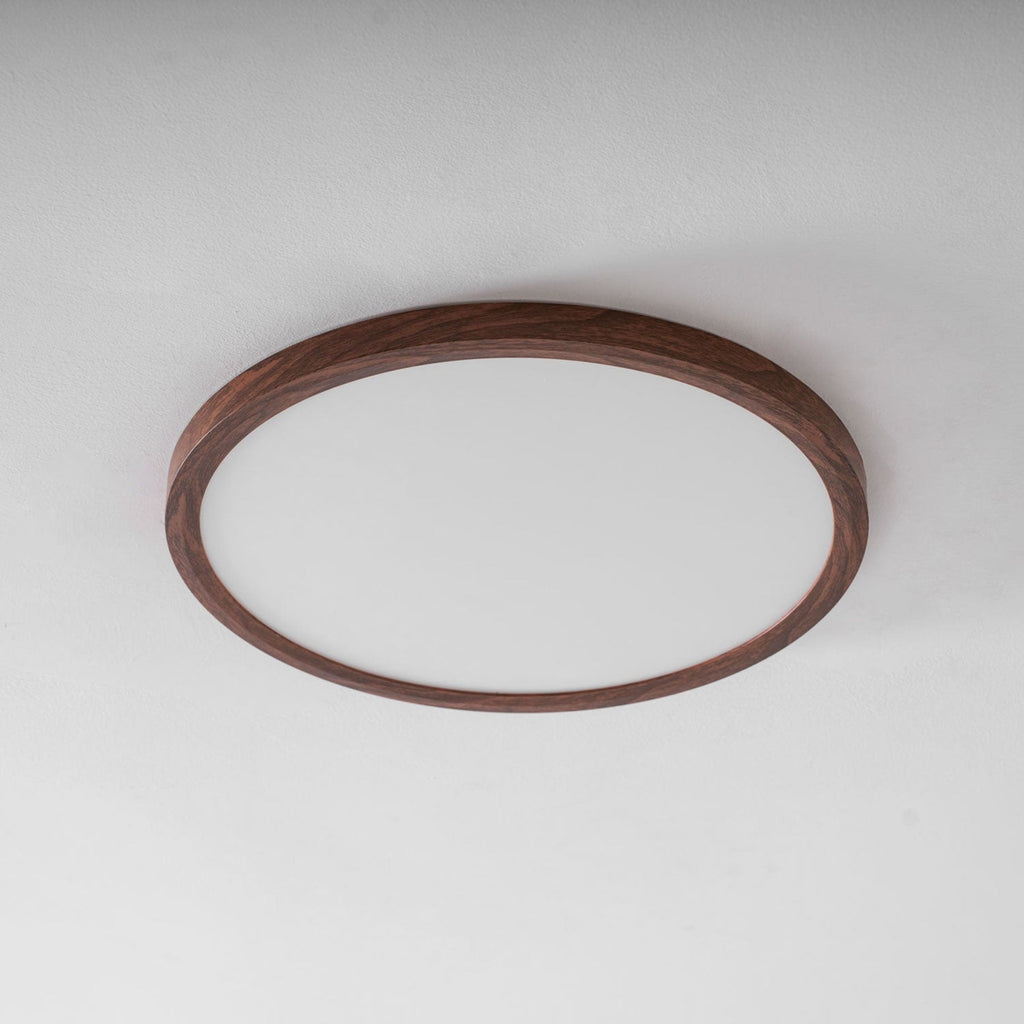Minimalist Wood Flush Mount Ceiling Light With Slim Profile