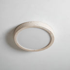Modern Travertine Flush Mount Ceiling Light With Slim Profile