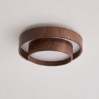 Scandinavian Wood Flush Mount Ceiling Light for Living Room