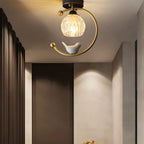 Modern Solid Brass Flush Mount Ceiling Light