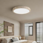 Modern Travertine Flush Mount Ceiling Light With Slim Profile