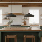 Modern Iron Pendant Light With Warm LED Glow