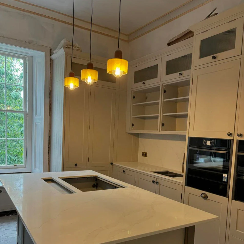 Bauhaus Glass E26 Pendant Light for Kitchen