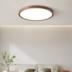 Minimalist Wood Flush Mount Ceiling Light With Slim Profile
