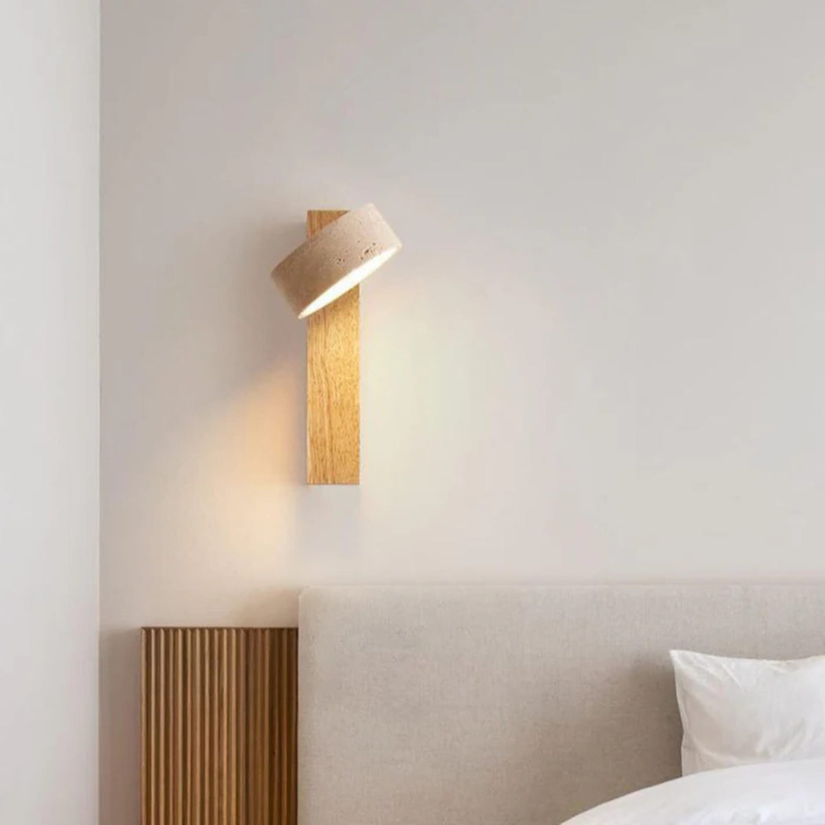 Modern Wood Wall Sconce with Bulb Included for Living Room
