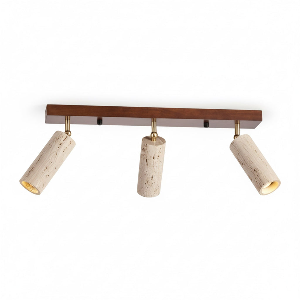 Modern Stone Linear Ceiling Light With Warm White Glow