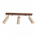 Modern Stone Linear Ceiling Light With Warm White Glow