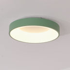 Modern Wrought Iron Flush Mount Ceiling Light With Tri-Color LED Glow