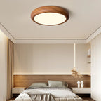 Scandinavian Wood Flush Mount Ceiling Light for Living Room