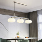 Modern Glass Pendant Light With Tri-Color LED Glow