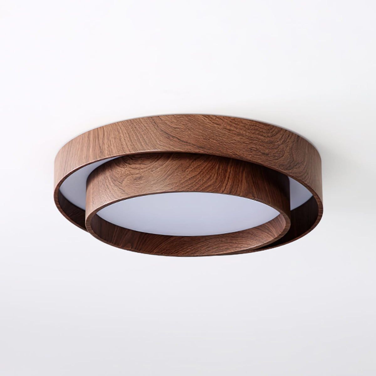 Scandinavian Wood Flush Mount Ceiling Light for Living Room