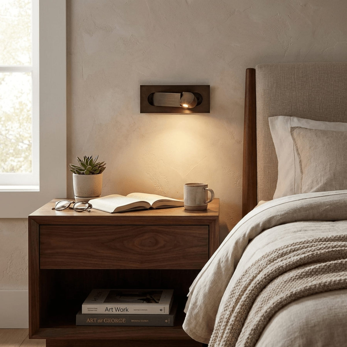 Modern Aluminum Wall Sconce for Bedroom and Living Room