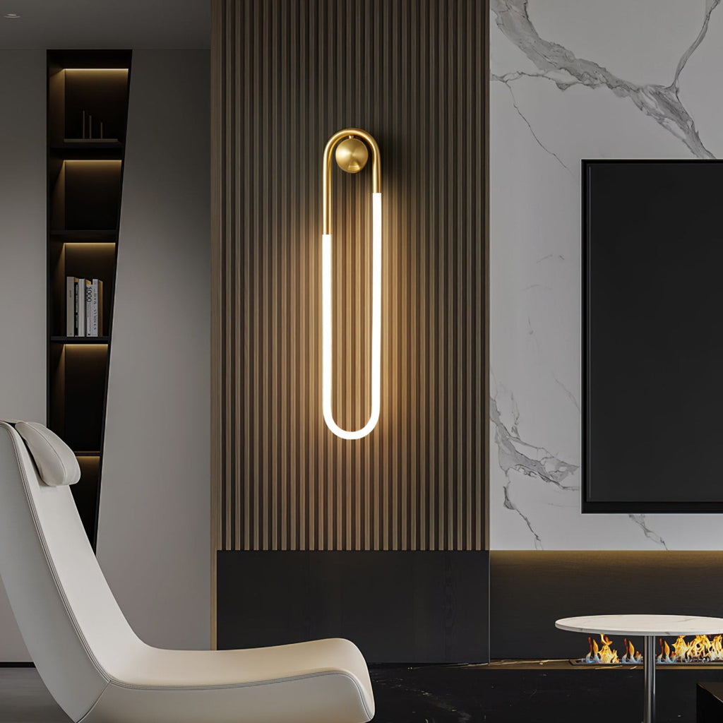 Minimalist Metal Wall Sconce for Living Room and Bedroom