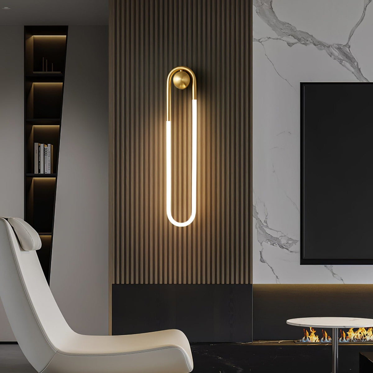 Minimalist Metal Wall Sconce for Living Room and Bedroom