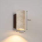 Japandi Travertine Wall Sconce LED Light With Up And Down Glow