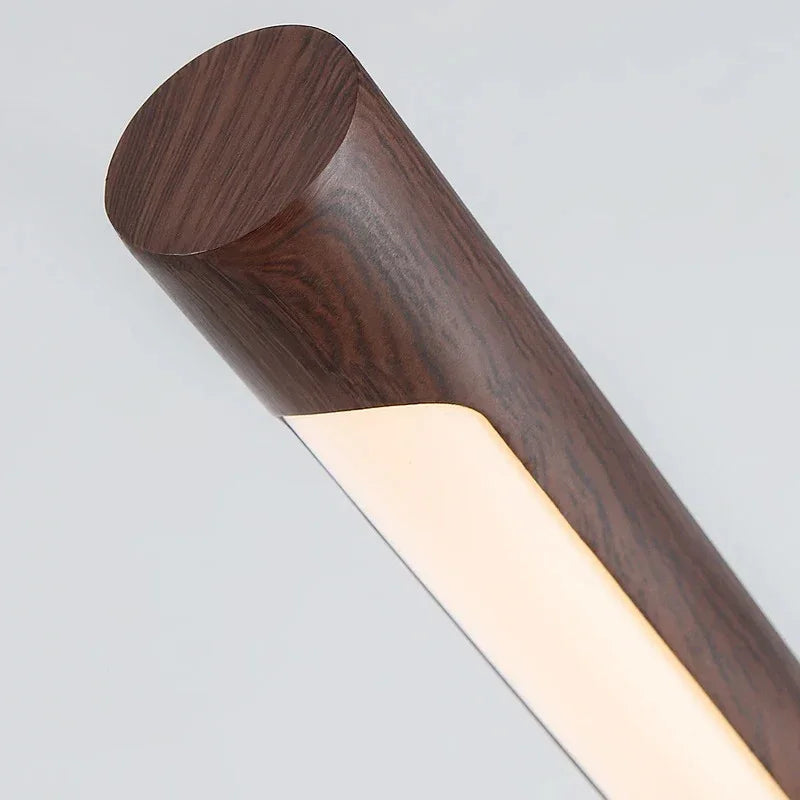 Modern Wood Table Lamp With Warm LED Glow for Home Office