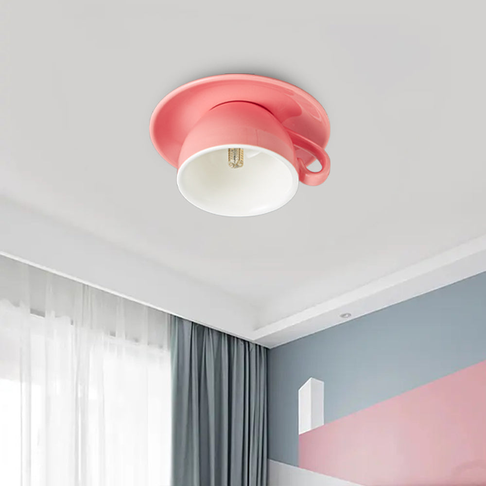 Modern Ceramic Semi-Flush Mount Ceiling Light