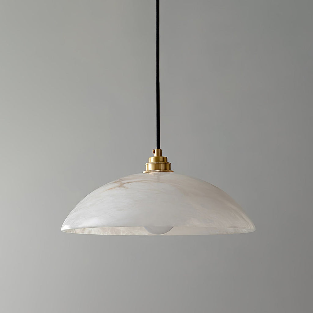 Modern Marble and Copper Pendant Light for Dining Room