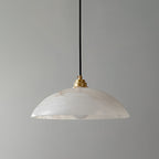 Modern Marble and Copper Pendant Light for Dining Room