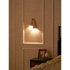 Modern Travertine Wall Sconce With Warm LED Glow