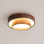 Scandinavian Wood Flush Mount Ceiling Light for Living Room
