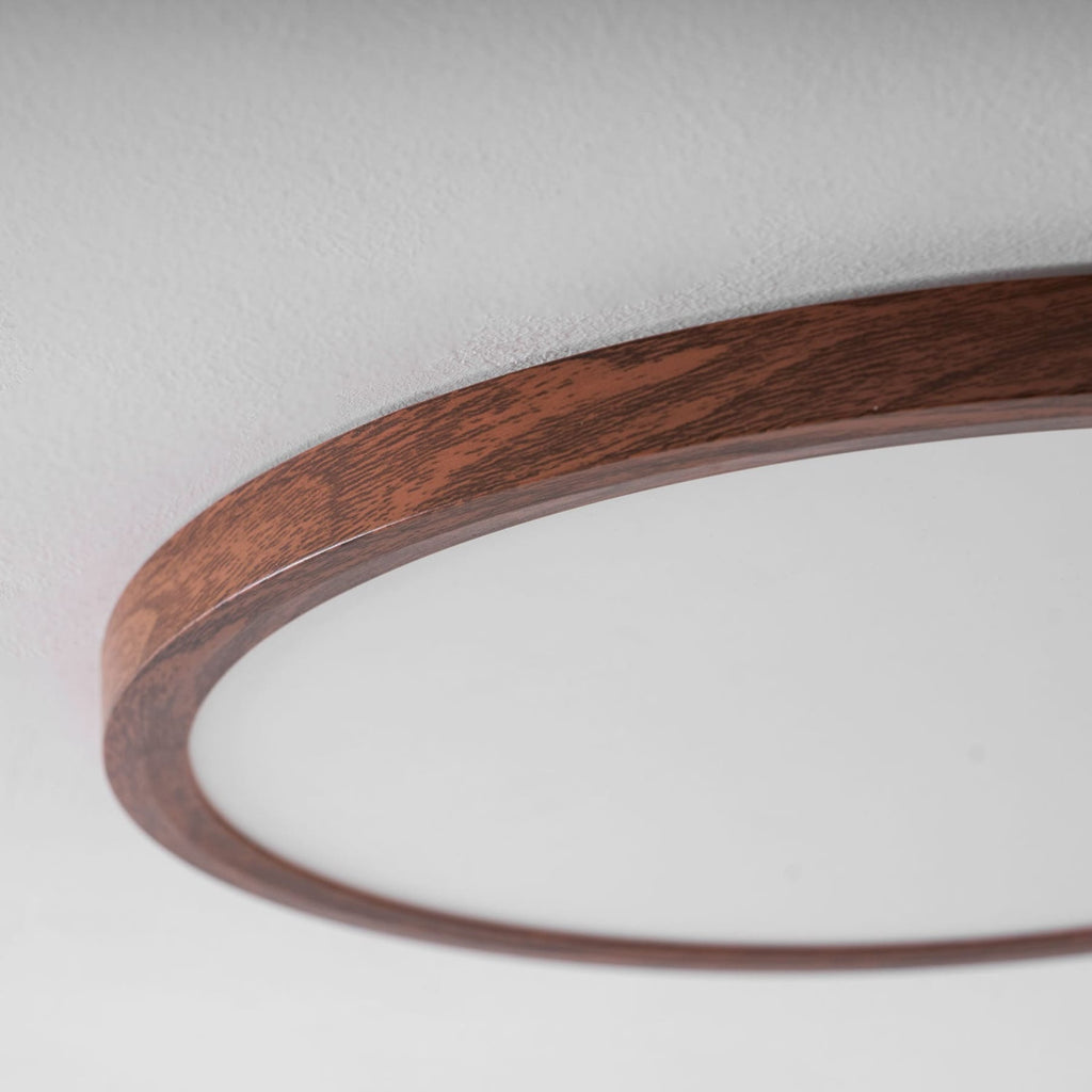 Minimalist Wood Flush Mount Ceiling Light With Slim Profile