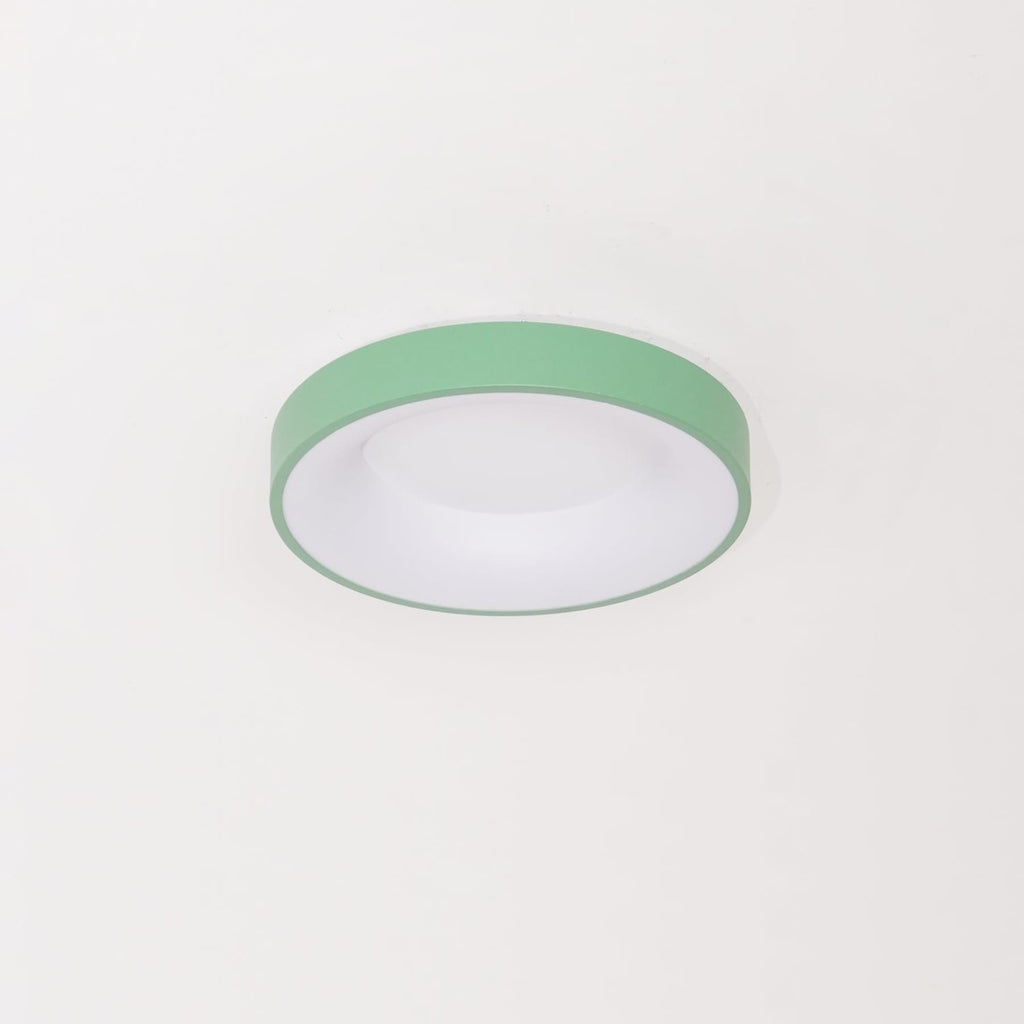 Modern Wrought Iron Flush Mount Ceiling Light With Tri-Color LED Glow
