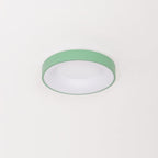 Modern Wrought Iron Flush Mount Ceiling Light With Tri-Color LED Glow