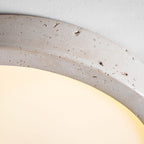 Modern Travertine Flush Mount Ceiling Light With Slim Profile