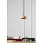 Modern Travertine Stone Pendant Light With Dimmable Remote Control