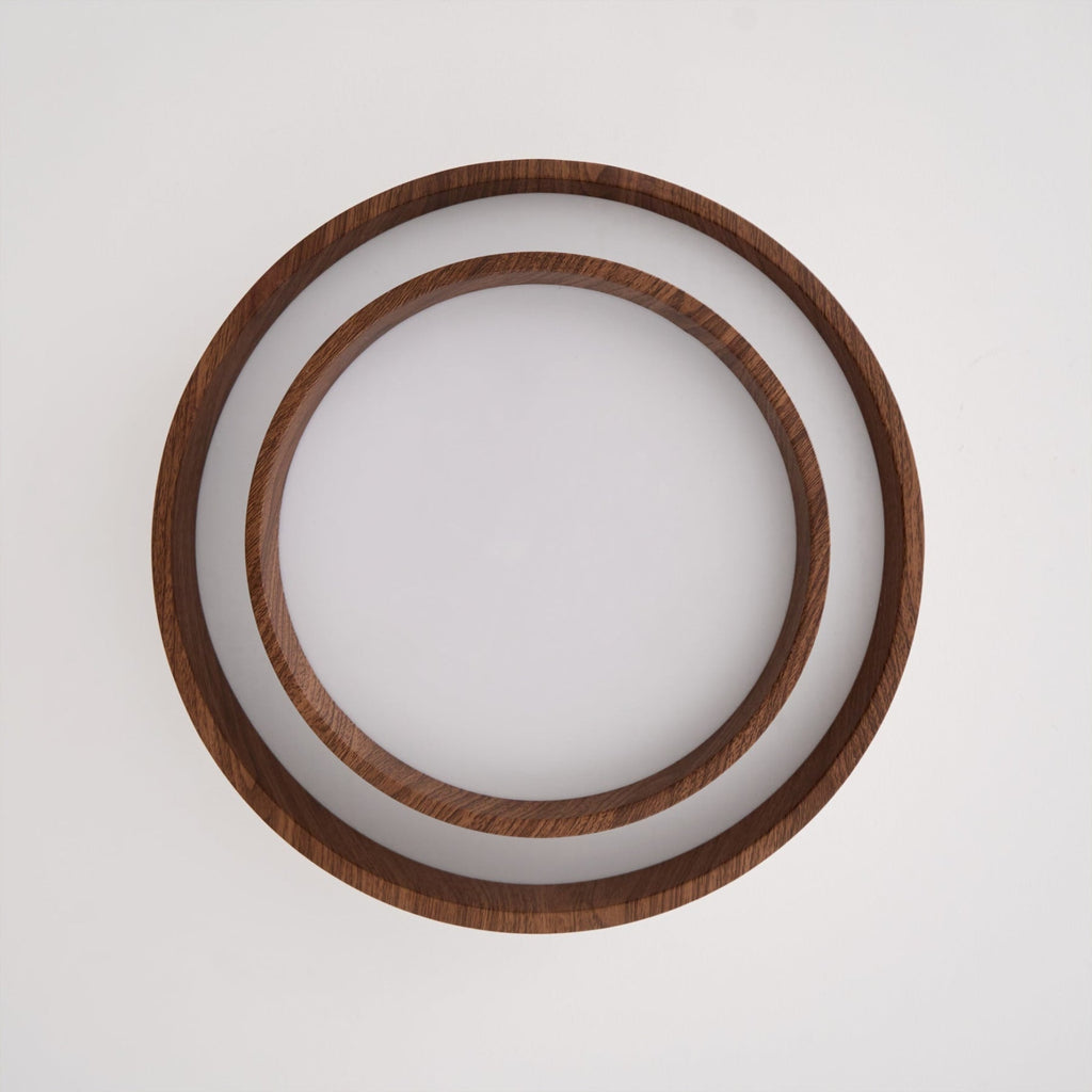 Scandinavian Wood Flush Mount Ceiling Light for Living Room