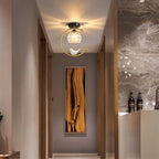 Modern Solid Brass Flush Mount Ceiling Light