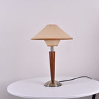 Modern Wood Table Lamp With Fabric Shade for Living Room