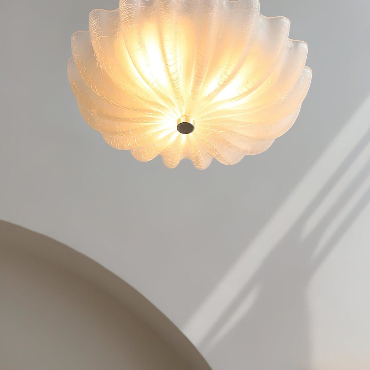 Vintage Glass Flush Mount Ceiling Light for Living Room