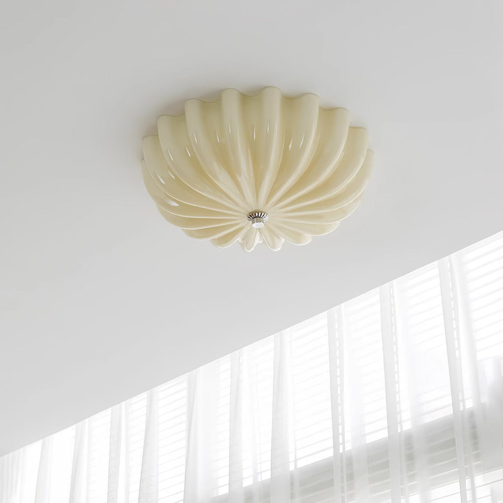Vintage Glass Flush Mount Ceiling Light for Living Room